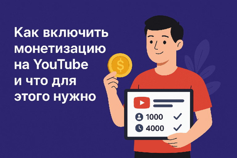Как включить монетизацию на YouTube?