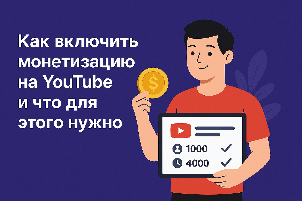 Как включить монетизацию на YouTube?