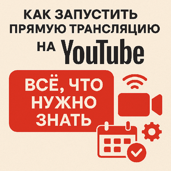 Как запустить прямую трансляцию на YouTube