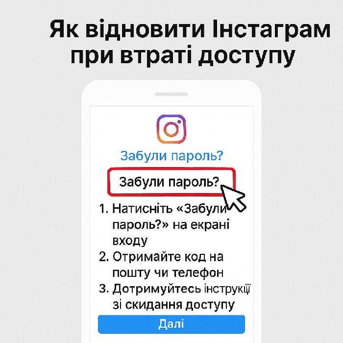 Як відновити Інстаграм при втраті доступу