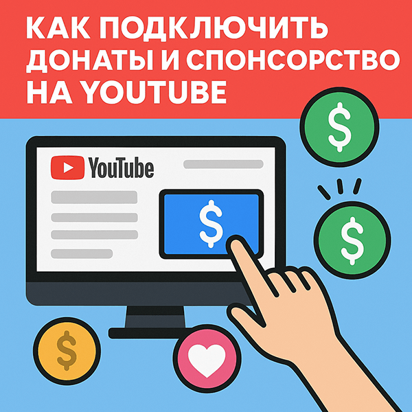 Как подключить донаты и спонсорство на YouTube