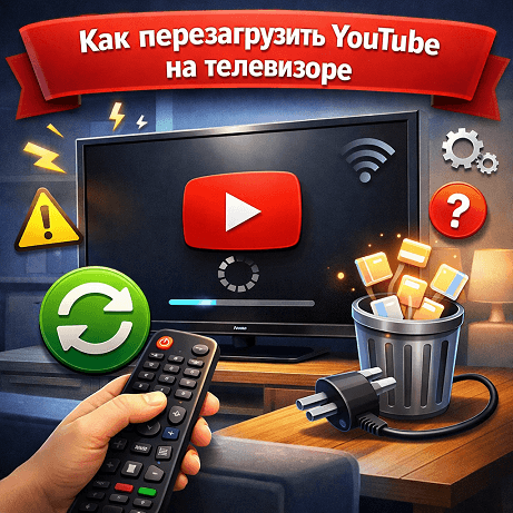 Как перезагрузить YouTube на телевизоре