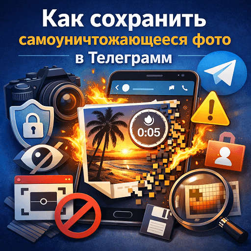 Как сохранить самоуничтожающееся фото в Телеграмм