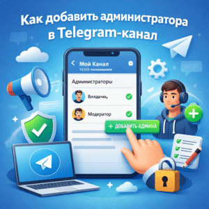 Как добавить администратора в Telegram-канал
