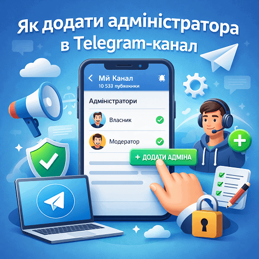 Як додати адміністратора в Telegram-канал
