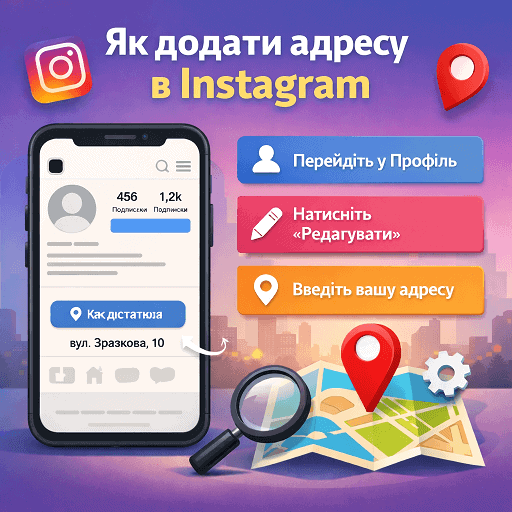 Як додати адресу в Instagram