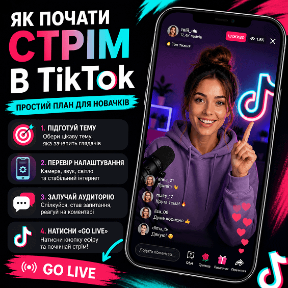 Як почати стрим у TikTok