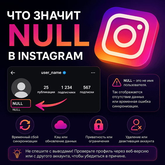 Что значит NULL в Instagram