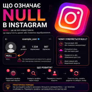 Що означає NULL в Instagram