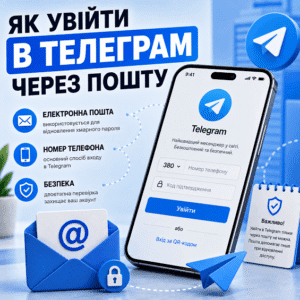 Як увійти в Телеграм через пошту