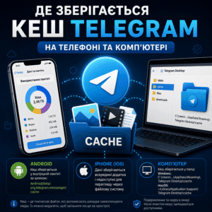 Де зберігається кеш Telegram