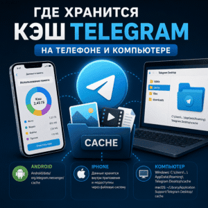 Где хранится кэш Telegram